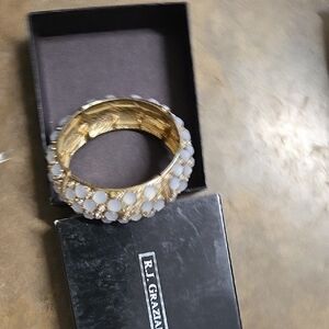 R.J. Graziano Gold and White Bracelet